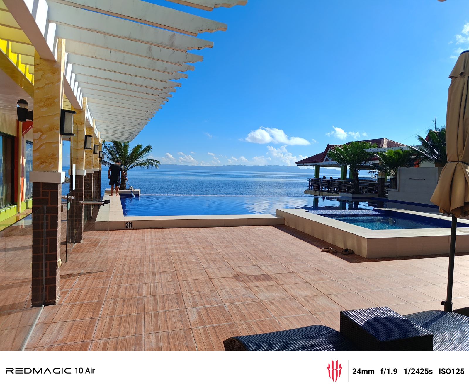 Infinity pool overlooking the sea near Masbate City